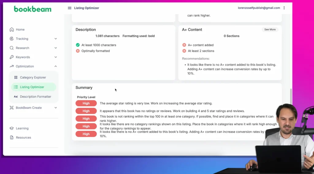 Come funziona il Listing Optimizer di BookBeam