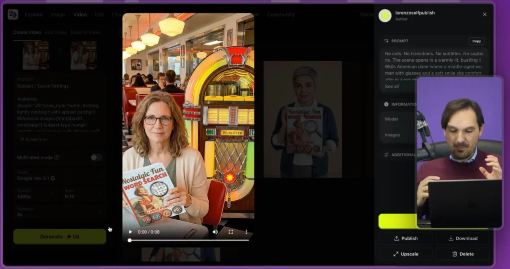 Esempio di video promozionale realizzato con l'AI
