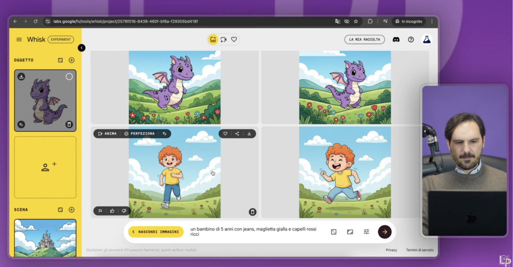 Come generare il tuo personaggio con Whisk di Google Labs