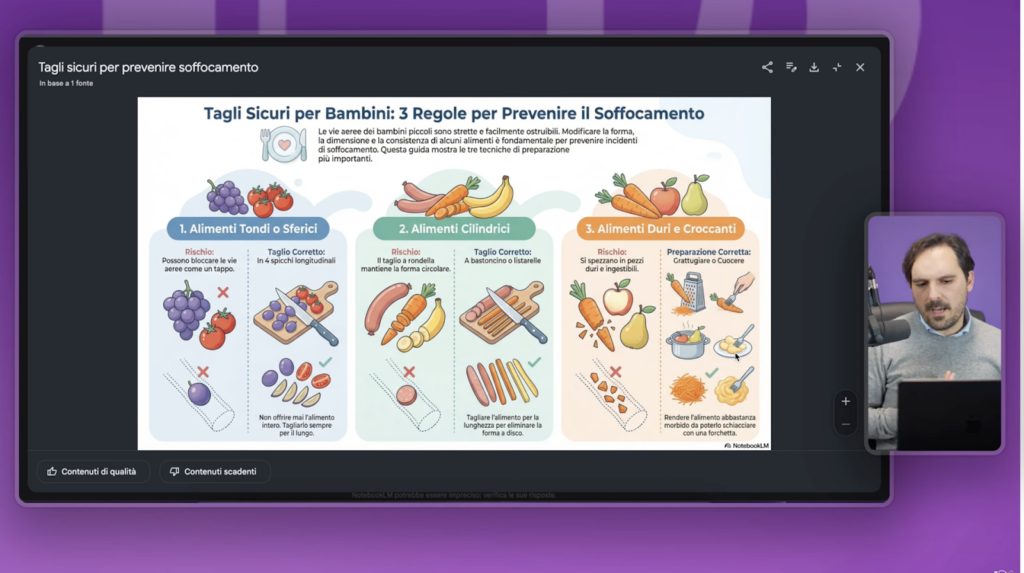 Esempio di infografica generata con NotebookLM