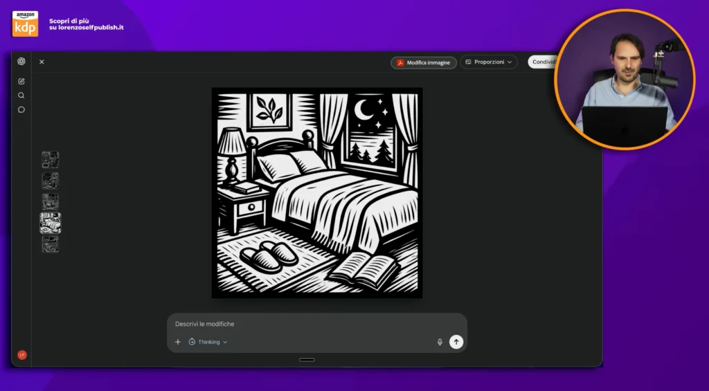 Esempio di interni di monochrome coloring book